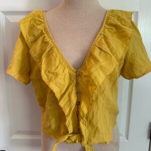 NWT Very J Ruffle Crop Top M